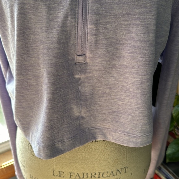 90 Degree by Reflex lavender Medium cropped pull over half zipper hoodie. NWT - Picture 3 of 8